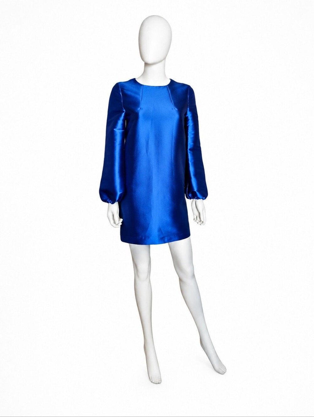 LEITMOTIV | Royal Blue Long Sleeve Mini Shift Dress IT 38 US 4 Made in Italy
